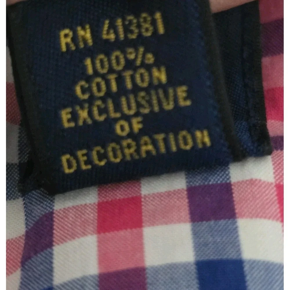 Polo Ralph Lauren Men L Shirt‎ White Red Blue Plaid Cotton Button Up